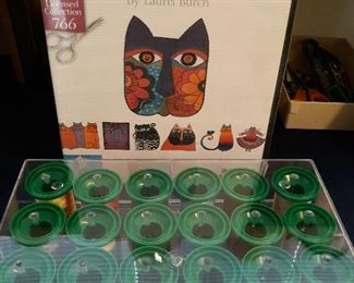 Bernina  embroidery thread with case. #766. Studio Bernina Fantastic Felines