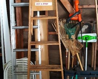aluminum ladder & wooden ladder