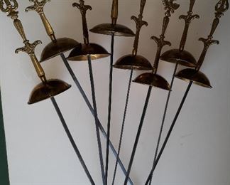 brass & stainless steel  skewers