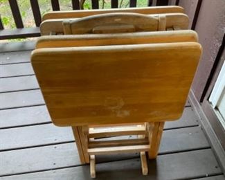 Wooden tray tables