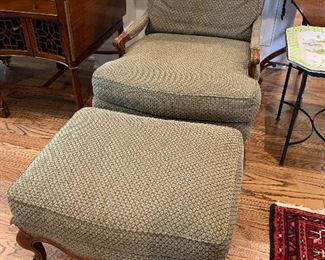 	#43	"Mark Hampton Collection" by Hickory Chair upholstered chair and ottoman	SOLD