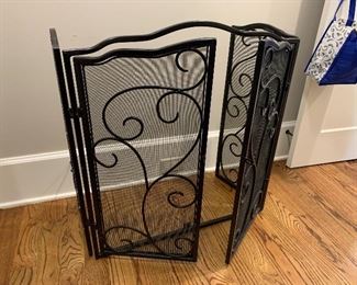 	#54	Black wrought iron fireplace screen with doors	SOLD 			