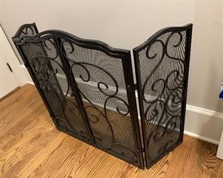 	#55	Black wrought iron fireplace screen with doors	SOLD					