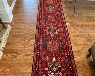 	#56	Hand knotted runner 152"x25"	SOLD		red living room	
