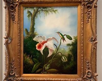 	#77	Hummingbird and flower original painting 26"x29"	SOLD	