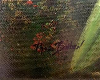 	#77	Hummingbird and flower original painting 26"x29"	SOLD		