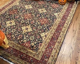 	#121	Hand knotted rug. 105"x73" As is -edge	 SOLD			