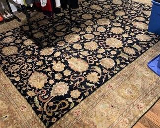 #130 Hand knotted rug. 144"x108" SOLD clothes room