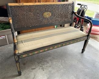 	#132	Bench 56"x42"x20" As is-loose arm	 SOLD			