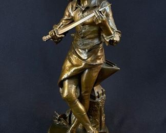 Adrien Gaudez 19thC Bladesmith Antique Bronze Sculpture buy on StubbsEstates.com