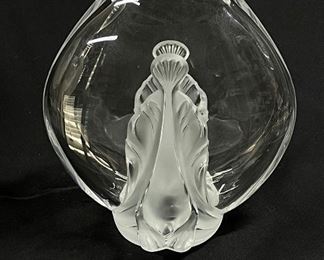 Signed Gorgeous Large Lalique Vase w/ Frosted Fish buy on StubbsEstates.com