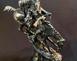 After Frederick Remington Cast Bronze Mounted Mountain Trapper buy on StubbsEstates.com