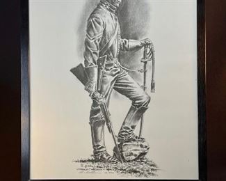 Harold T Holden Litho Of Civil War Soldier. Edition 12/500 buy on StubbsEstates.com