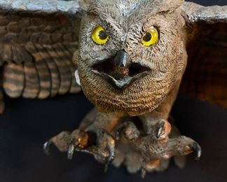Exceptional! Hand Carved Folk Art Owl buy on StubbsEstates.com