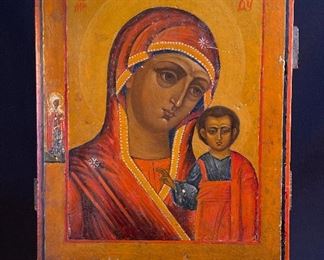 Fine Antique Russian Icon of Our Lady of Kazan buy on StubbsEstates.com