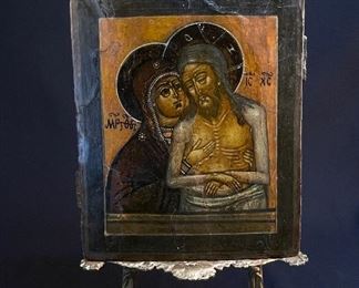 Fine Antique Russian Icon of Our Lady of Sorrows buy on StubbsEstates.com