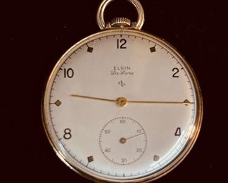 Vintage ELGIN DELUXE Pocket Watch 17 Jewel Model 5 buy on StubbsEstates.com