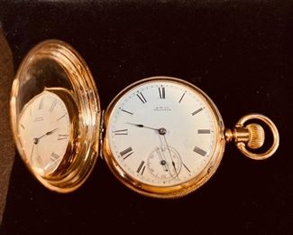 Antique AW Waltham Pocket Watch Working buy on StubbsEstates.com