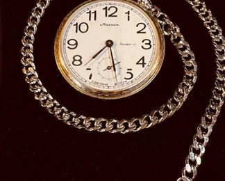 Vintage Russian Caenaho B CCCP Pocket Watch buy on StubbsEstates.com