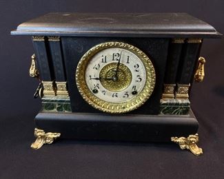 Lovely 19th C Empire Style Mantel Clock works - buy on StubbsEstates.com