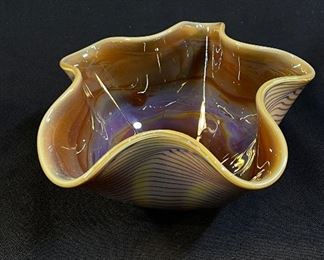 Freeform Glass Bowl Signed Roland Karg - buy on StubbsEstates.com