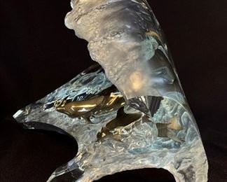 Beautiful after Robert Wyland Lucite Dolphin Sculpture - buy on StubbsEstates.com