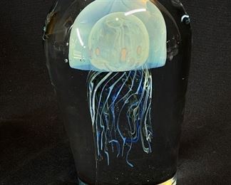 Jellyfish Studio Art Glass Sculpture signed Rollin Karg - buy on StubbsEstates.com