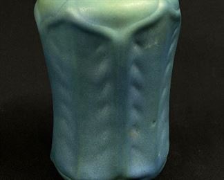 Vintage Rare Van Briggle Ming Blue flower vase C 1920 - StubbsEstates.com