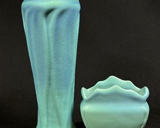 two Van Briggle vases, one tall-ish, the other smaller - Buy on StubbsEstates.com