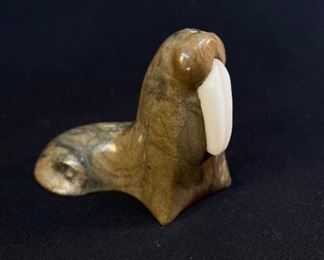 Likely an Inuit Carved Stone Walrus - buy on StubbsEstates.com