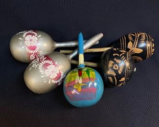 Nice Collection of 5 Vintage Mexican Maracas - buy on StubbsEstates.com