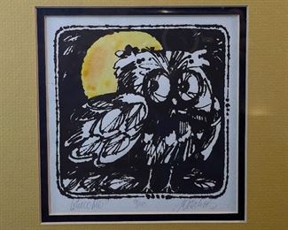 J Voorhees Print - Owl - Mid Century vibe
