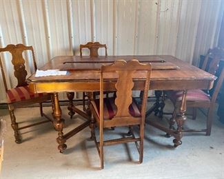 Dining room table with four chairs