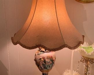 Capodimonte lamps (2 matching)