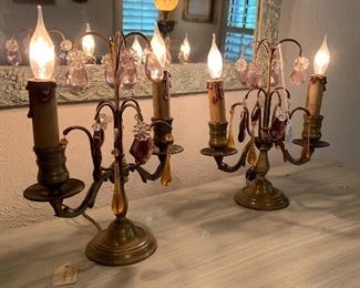 lovely tabletop electric candlabras