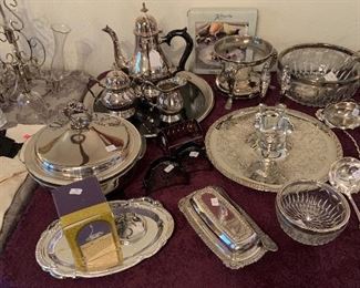 silver plate serving dishes