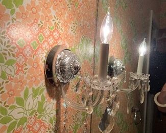 matching set of sconces with Schonbeck crystals from Lamps plus
