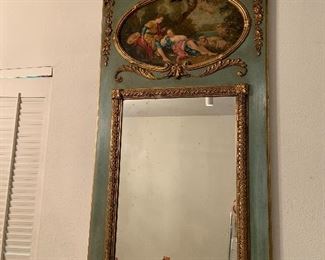 French hand painted mirror