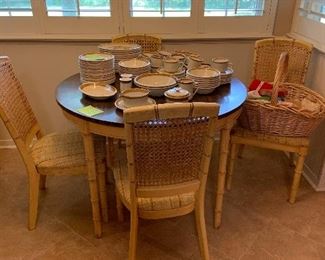 Holman Furniture, 1960'''s dinette with 6 chairs and 2 leaves, made in TX