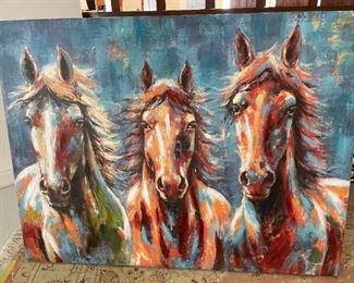 OCT ESTATE OIL ON CANVAS HORSES
