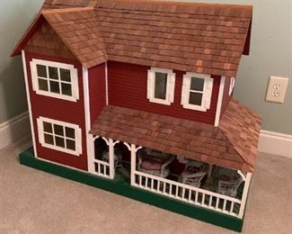 #43	Dollhouse	Wood Dollhouse w/some furniture 43x21x30 - You Move	 $ 50.00 																						