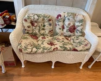 #53	Sofa	White Plastic Loveseat w/Design on Bottom front 53"W	 $ 100.00 																						