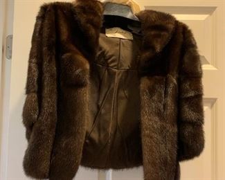#130	clothes	Timbels dark fur mink stole 	 $ 60.00 																						