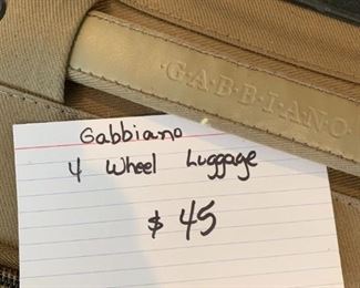 #145	misc	Gabbino Luggage with 4 wheels	 $ 45.00 																						