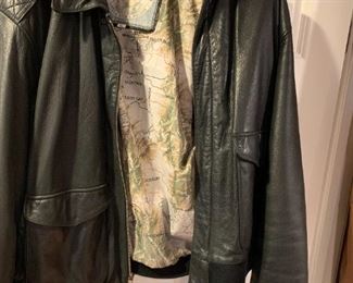 #181	clothes	black leather jacket mission jacket XL 	 $ 30.00 																						