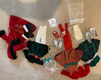 #186	Doll	doll clother Group 2 christmas clothes 	 $ 20.00 																						