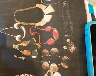 Just some of the necklaces and jewelry at this sale