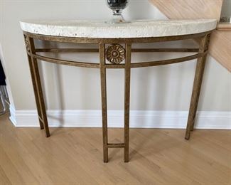 Stone top entry way table