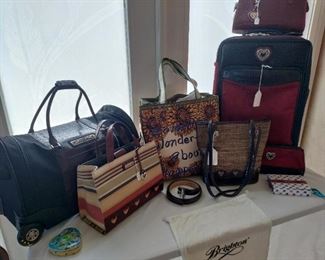 LOVELY COLLECTION OF BRIGHTON - LUGGAGE WITH ALLIGATOR LEATHER,  VINTAGE AND NEWER