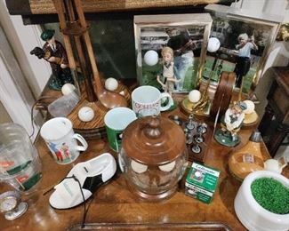MANY GOLF COLLECTIBLE ITEMS